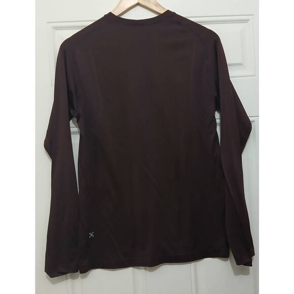 Lululemon womens size 10 swiftly tech running shirt gray burgundy lot of 2 - Picture 4 of 9